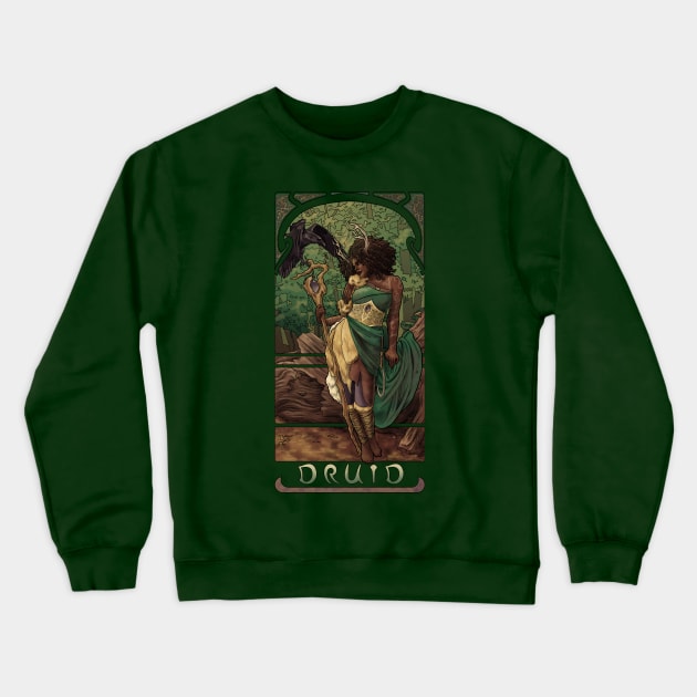 La Druide - The Druid Crewneck Sweatshirt by BrandiYorkArt